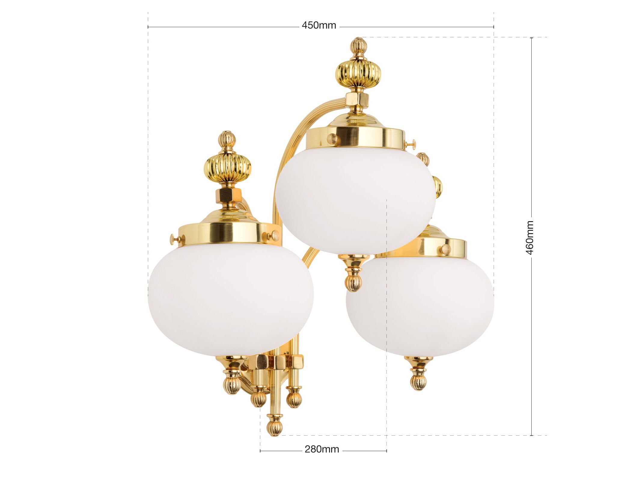 Настенный светильник из латуни и стекла Orion Wiener Nostalgie ARCH-00136879 - Вид №2