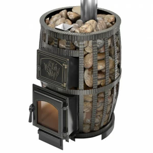 Банная печь Везувий Легенда Русский пар Ковка 24 (270) с закрытой каменкой б/в