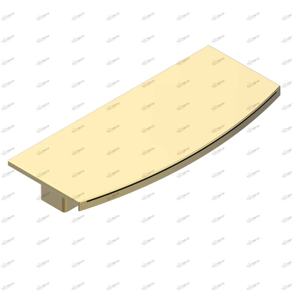 A35-29NIA/E Излив водопадный устанавливаемый на борту ванны 350 мм Thg-paris Bambou с белым хрусталём Покрытие PVD золотистый цвет A35 29NIA/E CAT.F