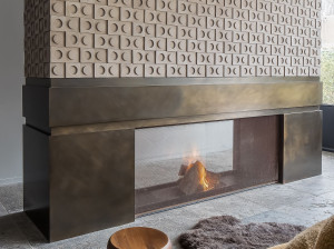 Двойной фасад дровяной камин