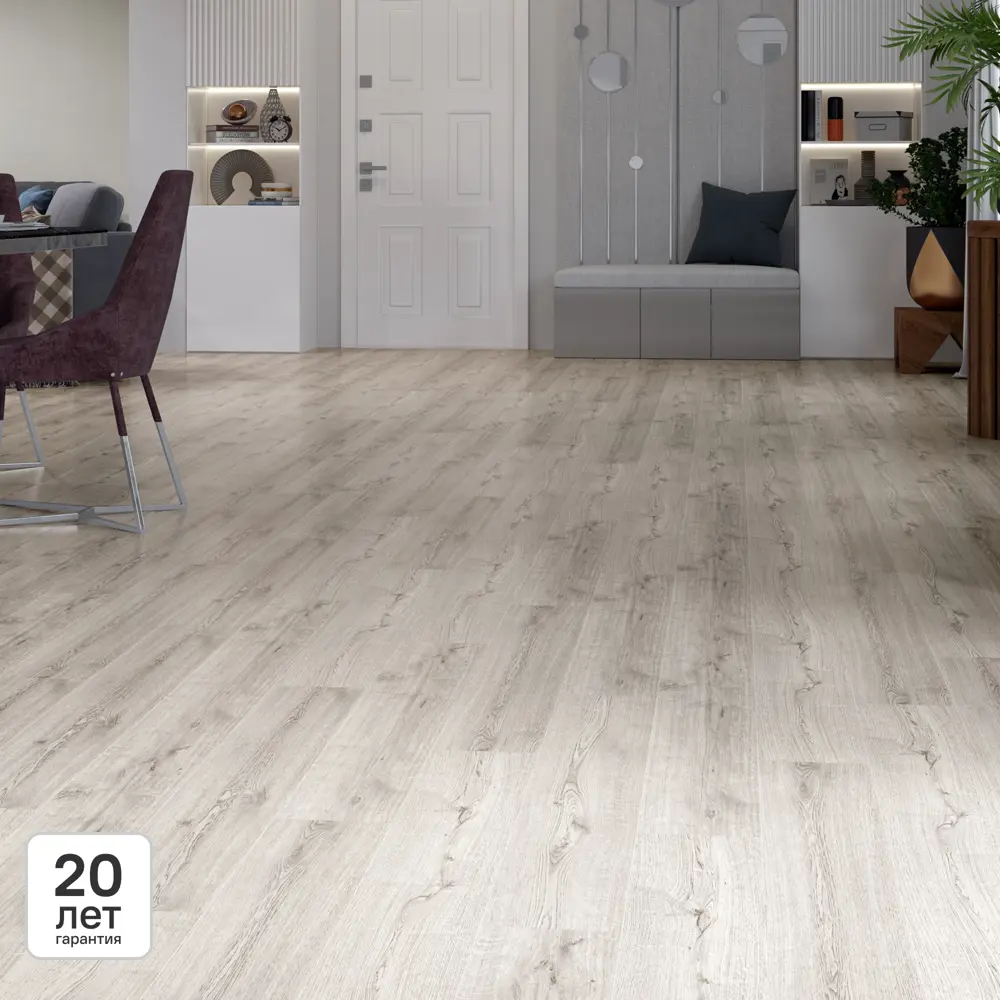 Ламинат KREAFORTA Дуб Оккервиль 33 класс толщина 8 мм 2.109 м² STLM-2118071