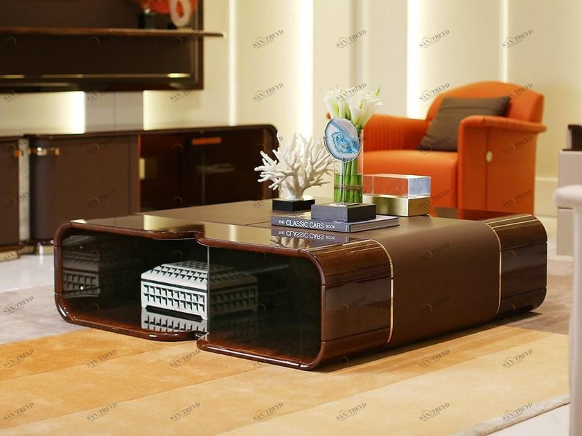 Turri Низкий квадратный деревянный журнальный столик Madison sun-id-1490091