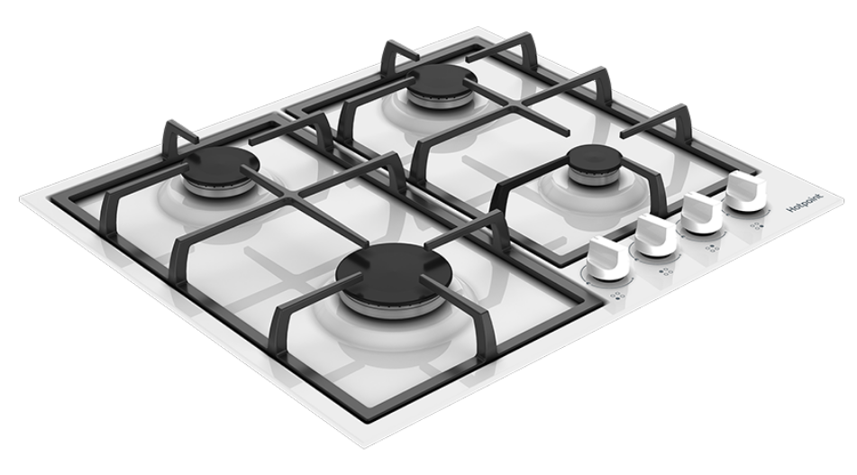 9082802 Газовая варочная поверхность Hotpoint HGMT 642 WH STDN-0044433 - Вид №1