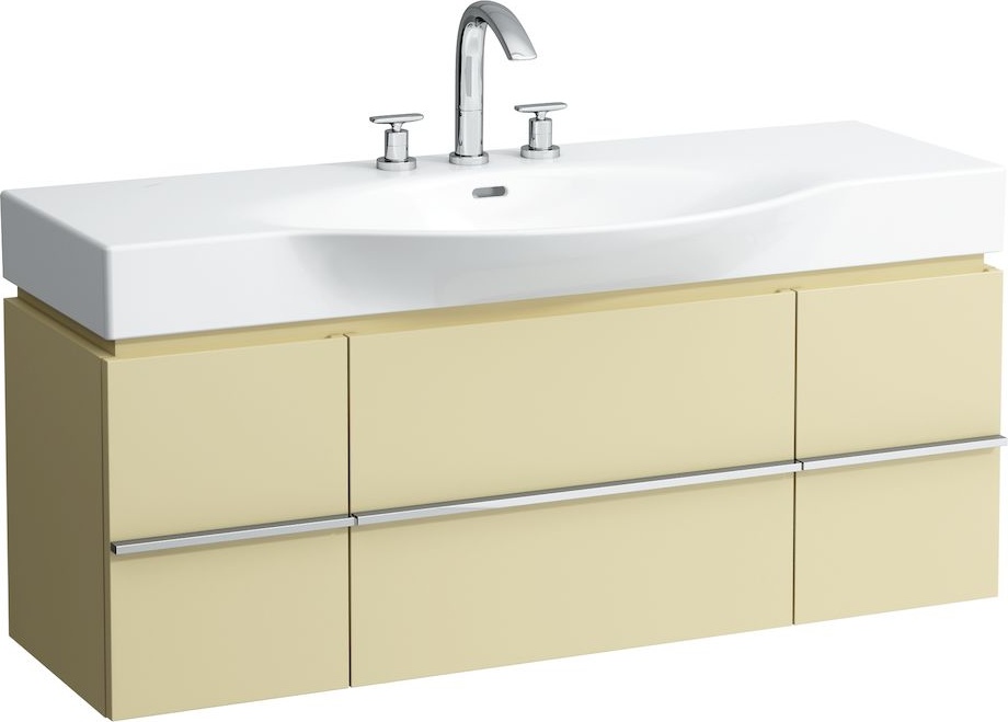 H4013020754751 Шкафчик под раковину, для раковин 811704, 812704, 2 выдвижных ящика с 2 дверцами, 2 стеклянные полки LAUFEN PRO - Вид №3