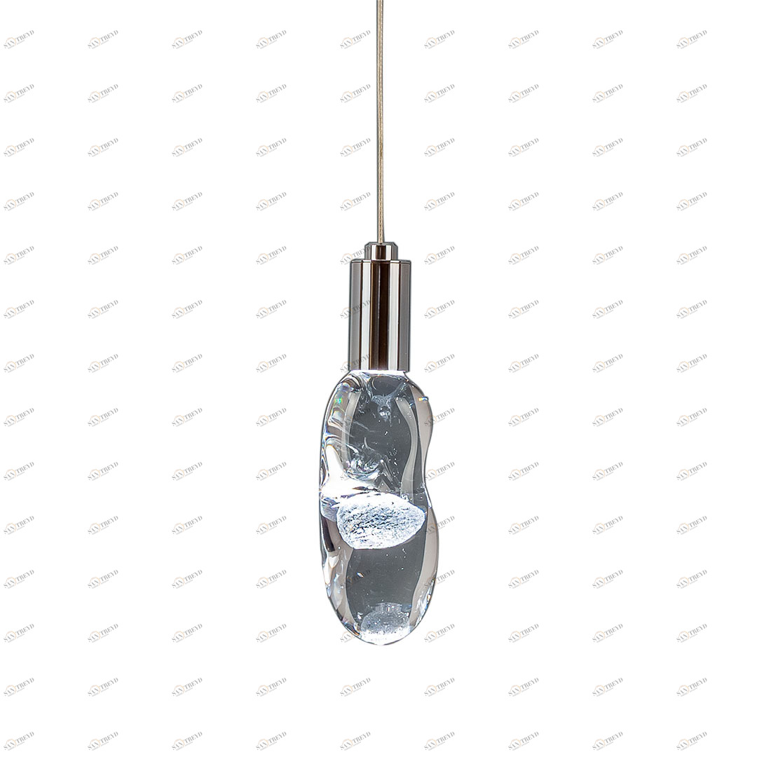 Люстра подвесная H 19 см хром Frezia Light 120141 FREZIA LIGHT ДИЗАЙНЕРСКИЕ 00-3953652 Прозрачный;хром 
