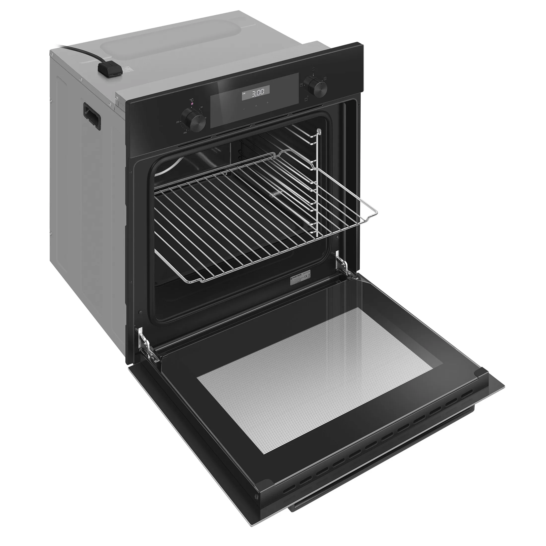 9168826 Электрический духовой шкаф Meferi MEO604BK POWER черный STDN-0131772 - Вид №6