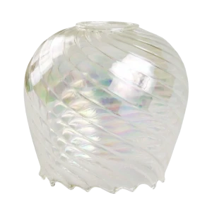 Плафон для люстры Nina Glass Ладера E27 рифленый стеклянный, цвет перламутровый