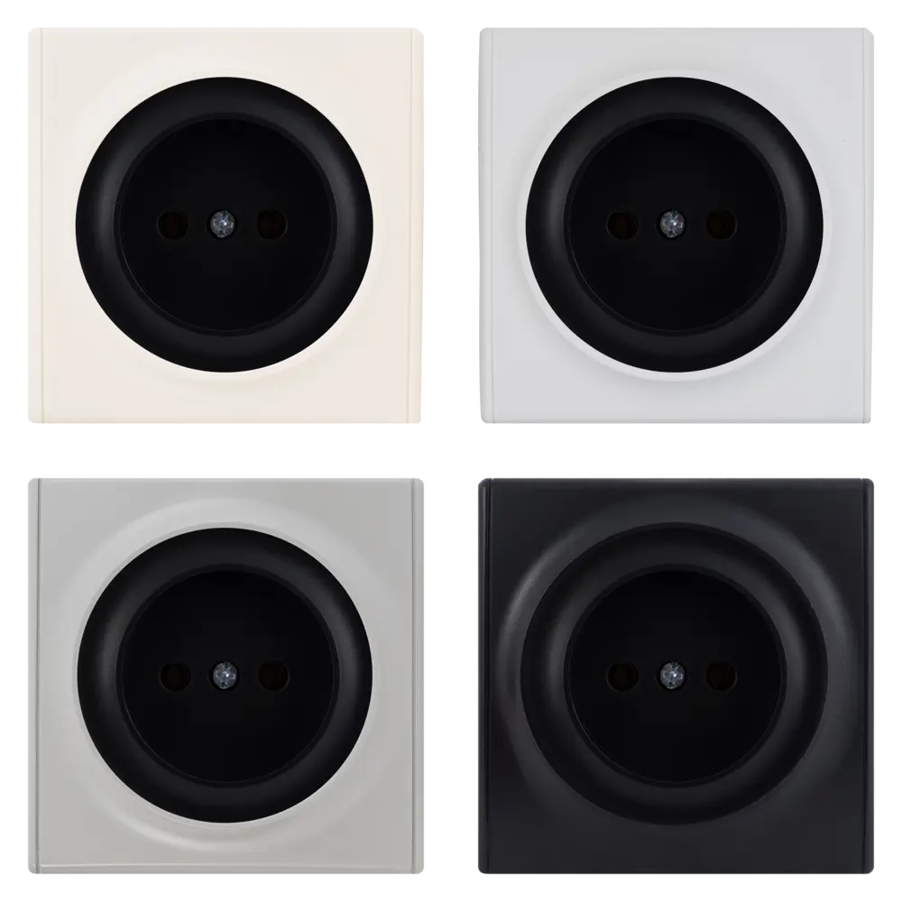 Розетка OnekeyElectro Florence черная без заземления для классических интерьеров 82127006 STLM-0019891 - Вид №1