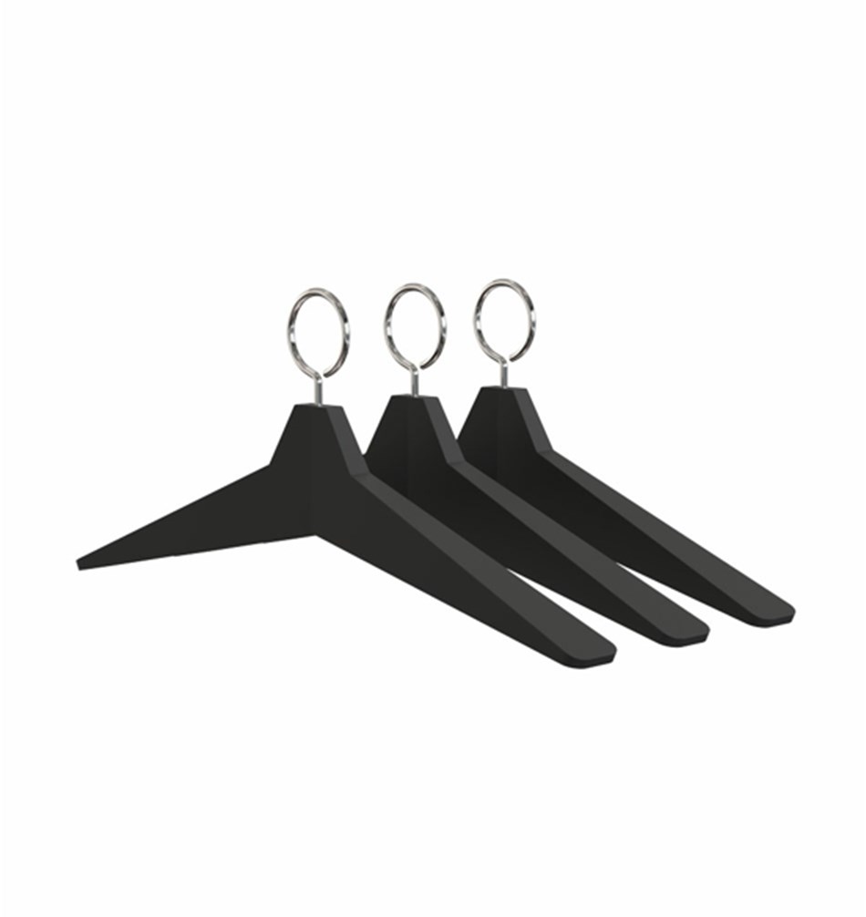 FROST Вешалка 8, комплект » черный / полированный Резина / нержавеющая сталь Черный / полированный U3014-3 