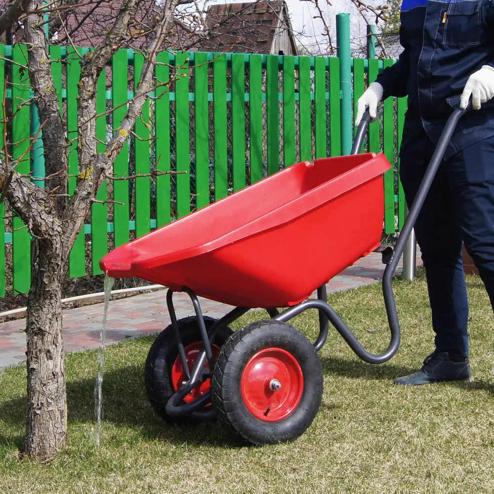 Тачка садовая двухколесная 250 кг/110 л Santreyd STLM-2161538 - Вид №3