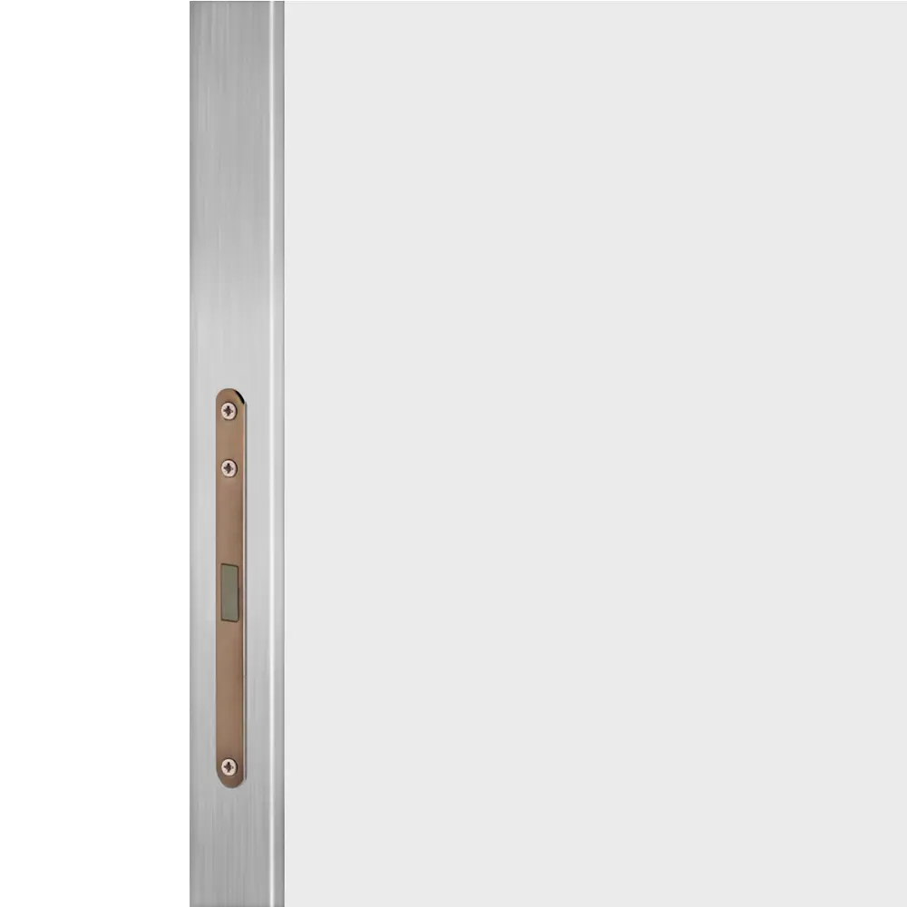 Дверь межкомнатная глухая с замком комплекте Invisible 70x210 см правая алюминиевая кромка цвет белый 89383027 STLM-2170470 VELLDORIS  - Вид №2