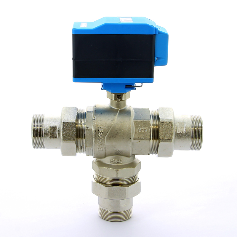 Кран шаровой с разъемными соединениями НН трехходовой MODULO PLUS с сервоприводом EMMETI 2" 01425714