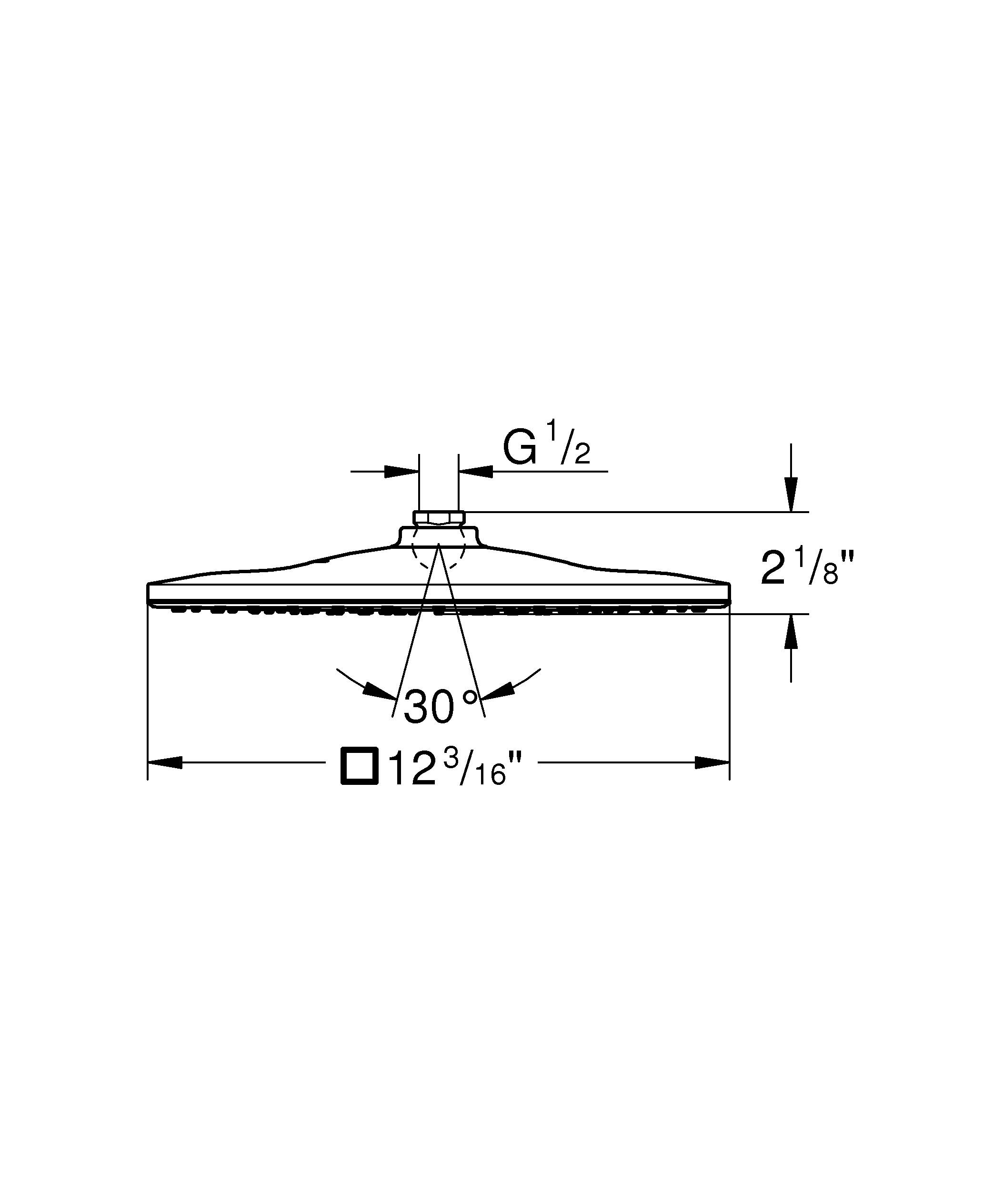 Верхний душ GROHE Rainshower 310 Mono, хром (26568000) - Вид №2