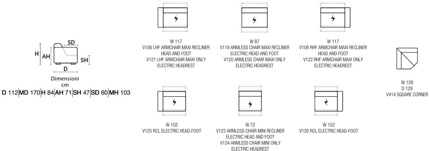 Rossini Sofas Угловой диван в коже с электроприводом sun-id-1506828 - Вид №8