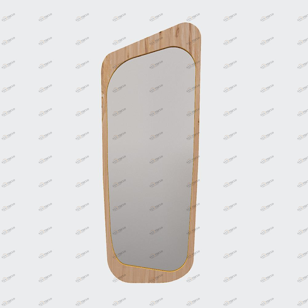 Зеркало настенное большое желтое шпон Woodi WOODI ДИЗАЙНЕРСКИЕ 00-3966337 Желтый 