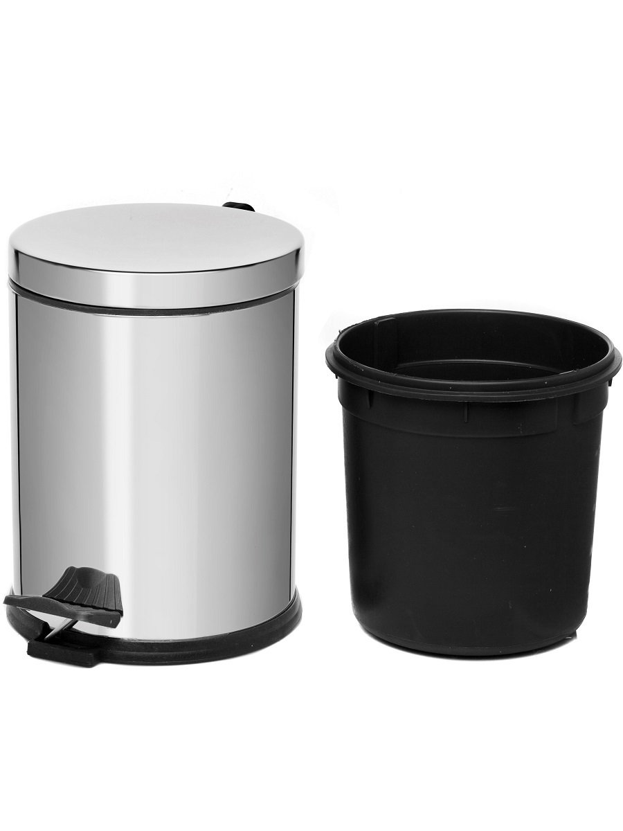 Вёдра с педалью и крышкой Antila Soft Close 5L Chrome NAVAKO 11007 - Вид №2