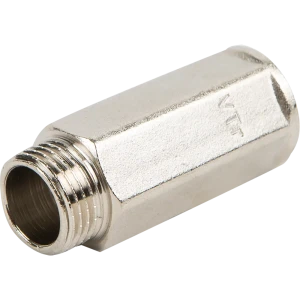Удлинитель Valtec 1/2"х50 мм внутренняя-наружная резьба никелированная латунь VTr.197.N.0450 10508203 STLM-2186463
