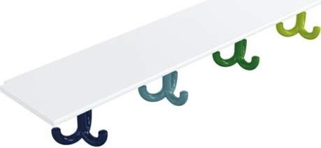 800.03.414 Удлинительная полка с крючками, 4 места HEWI Kids
