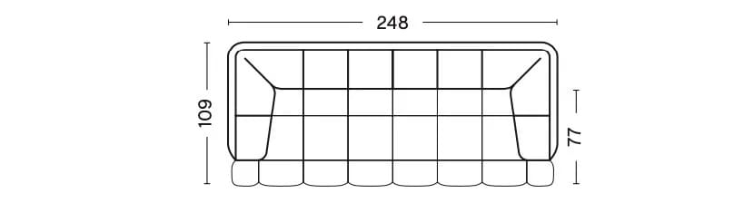 3-местный диван Hay Quilton ARCH-00033666 - Вид №25