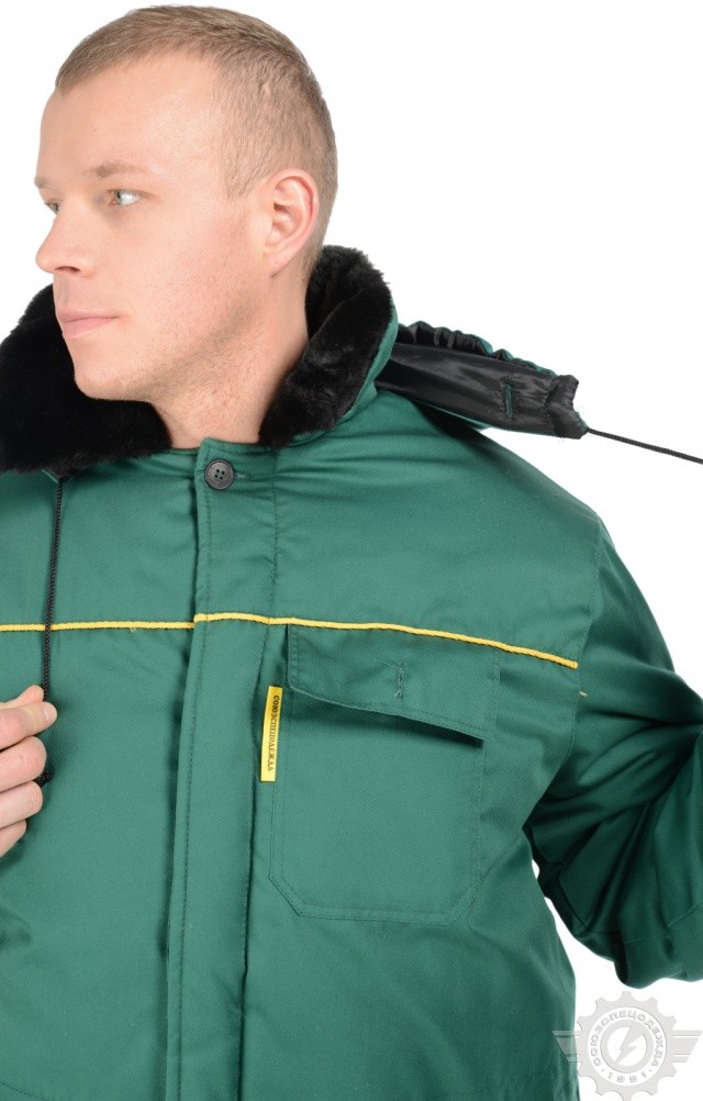 63761 Костюм "Эксперт-К" зимний темно-зеленый  Зимняя спецодежда  размер 60-62/182-188  - Вид №11