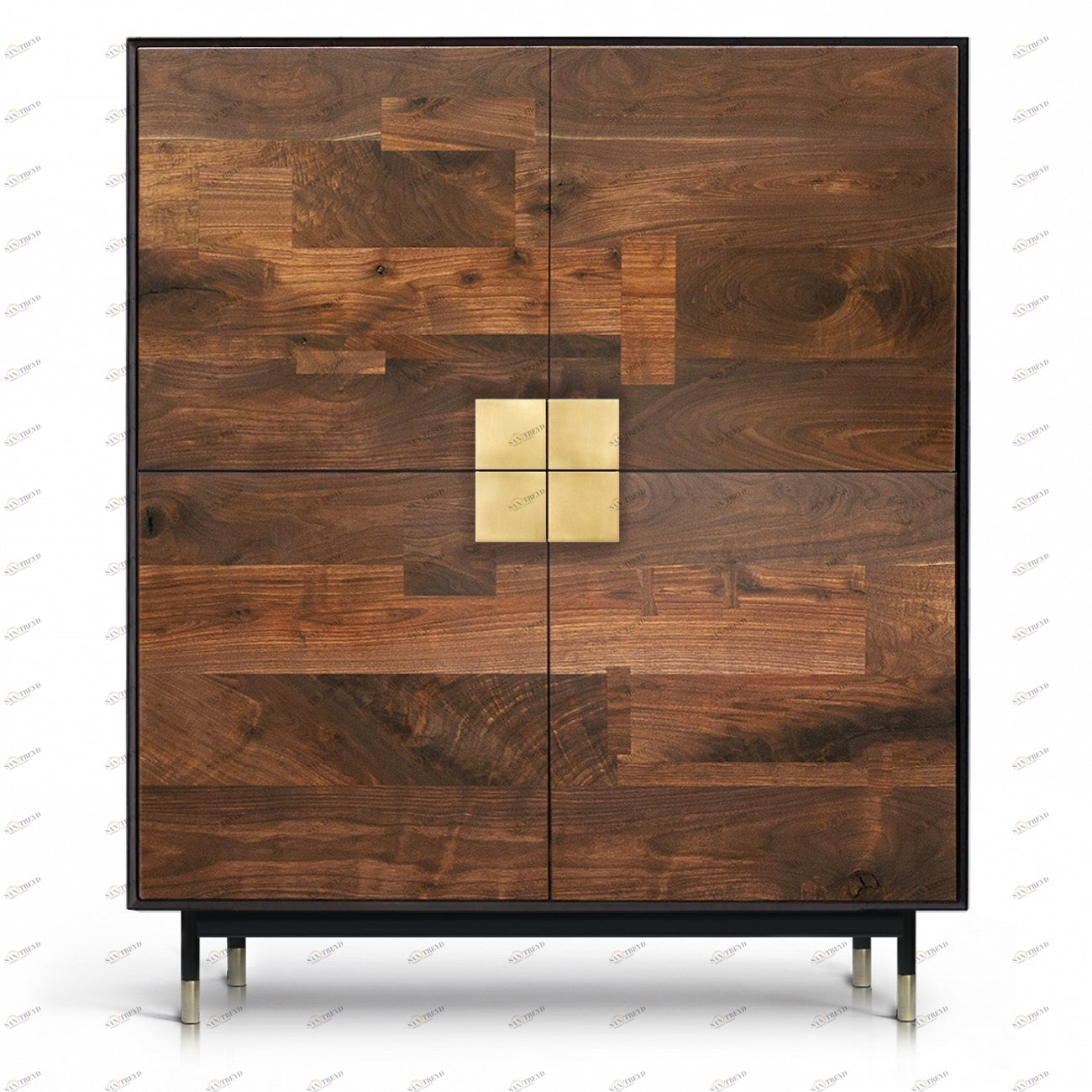 Шкаф для книг с 4 дверцами американский орех Impala ACWD IMPALA 00-3981939 Коричневый 