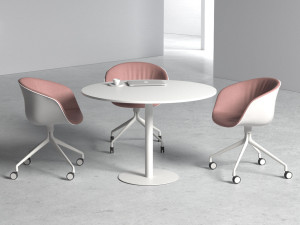 Круглый стол из нержавеющей стали с центральным основанием