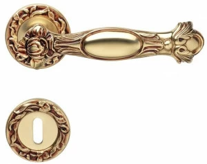 LINEA CALI' Латунная ручка в стиле барокко на розетке с замком Queen