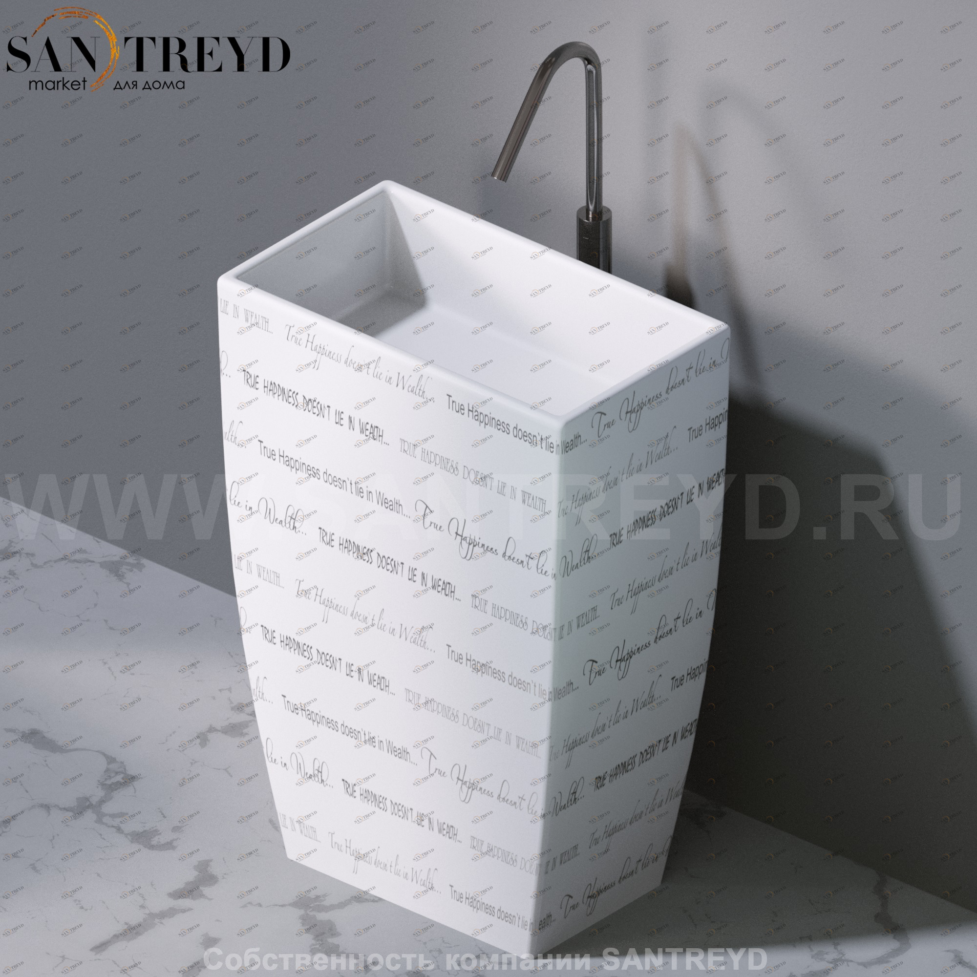 L110420P Напольная раковина стоящая прямоугольная A. e T. Italia Tower AeT ITALIA