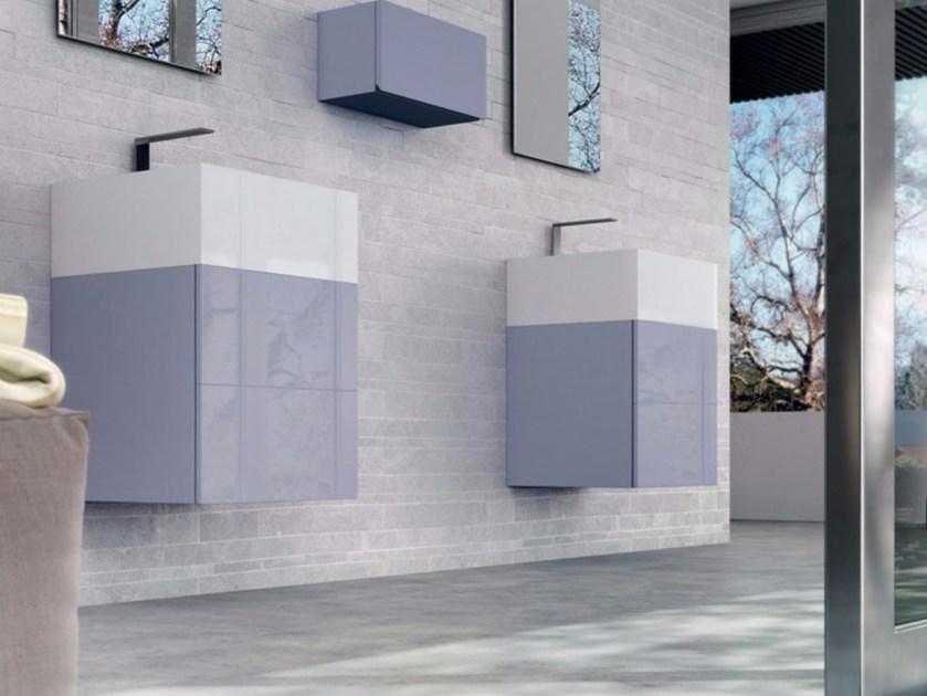 LASA IDEA Тумба под умывальник одинарная настенная, лакированная Syn sun-id-1508679 - Вид №1