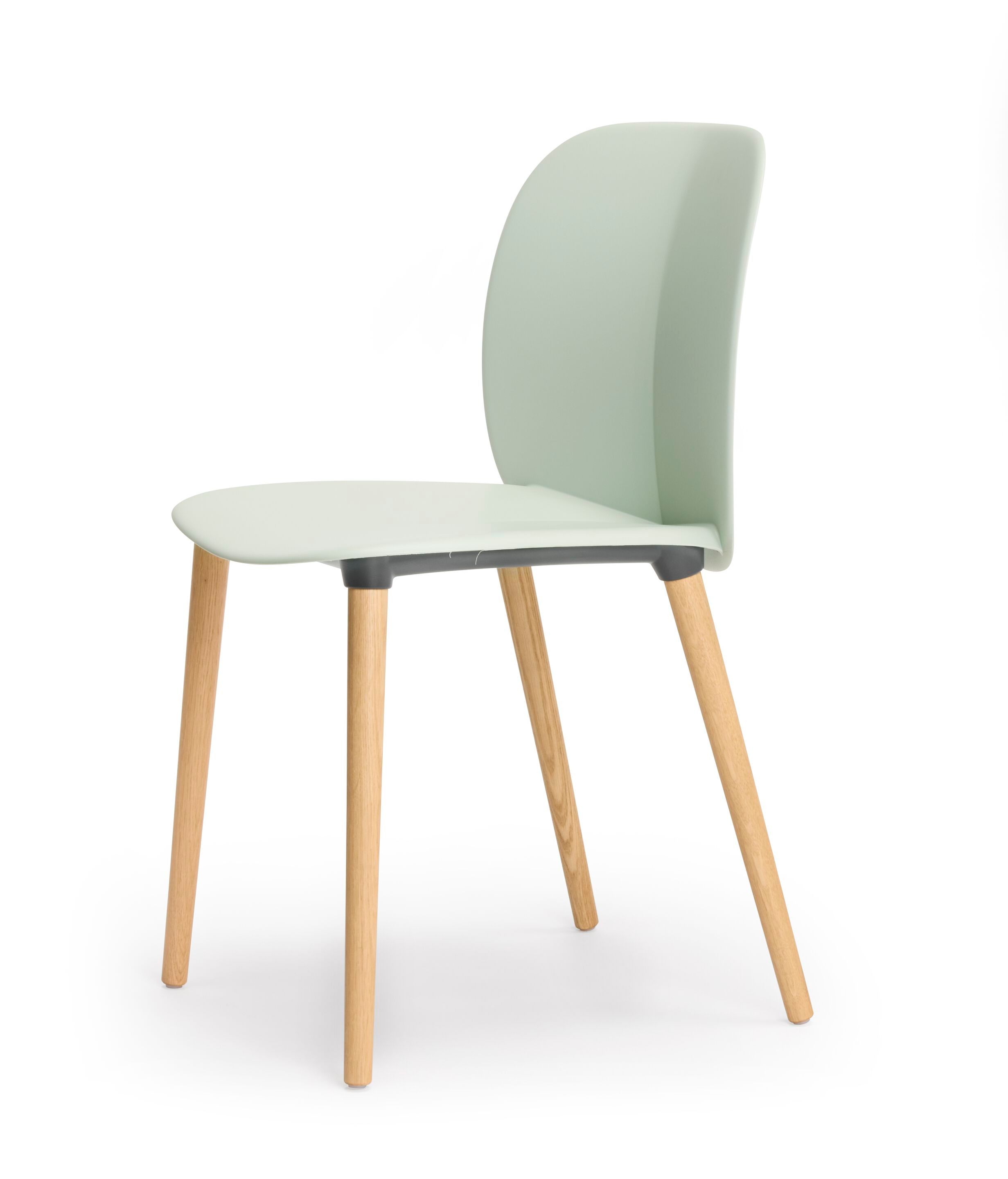 Рециркулированный пластиковый стул с деревянными ножками S-CAB Mentha ARCH-00144796 - Вид №16