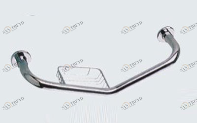 Поручень для ванны изогн.с мыльницей 704 (хр) (SF) SAN FONTE 241026