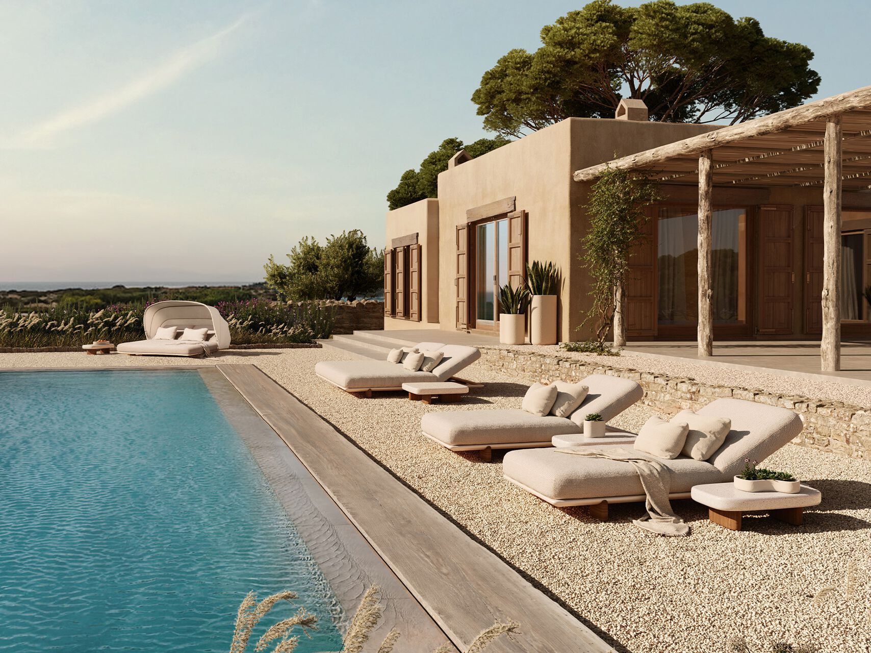 Садовая кровать с откидной спинкой из ткани Vondom Milos ARCH-00074952 - Вид №5