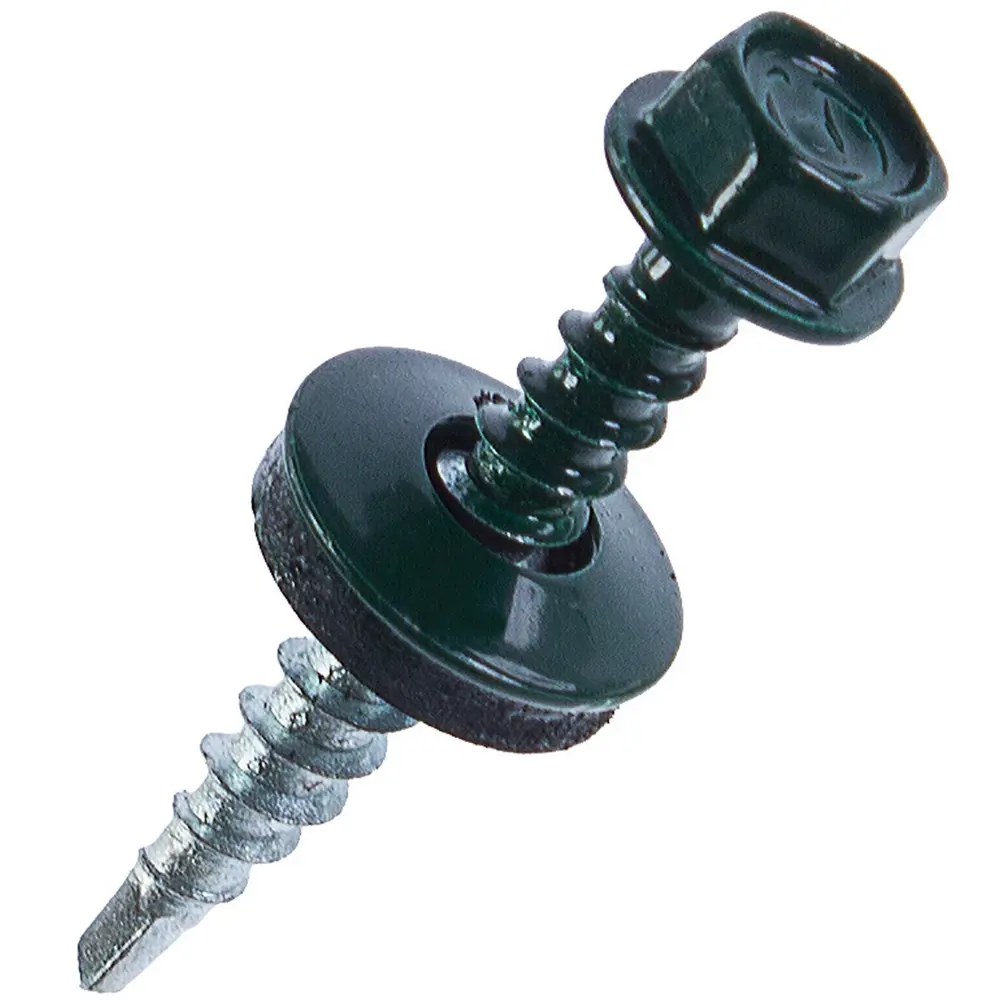 Саморезы металл-дерево 4.8x35 мм цвет зелёный, 50 шт Santreyd STLM-2109149