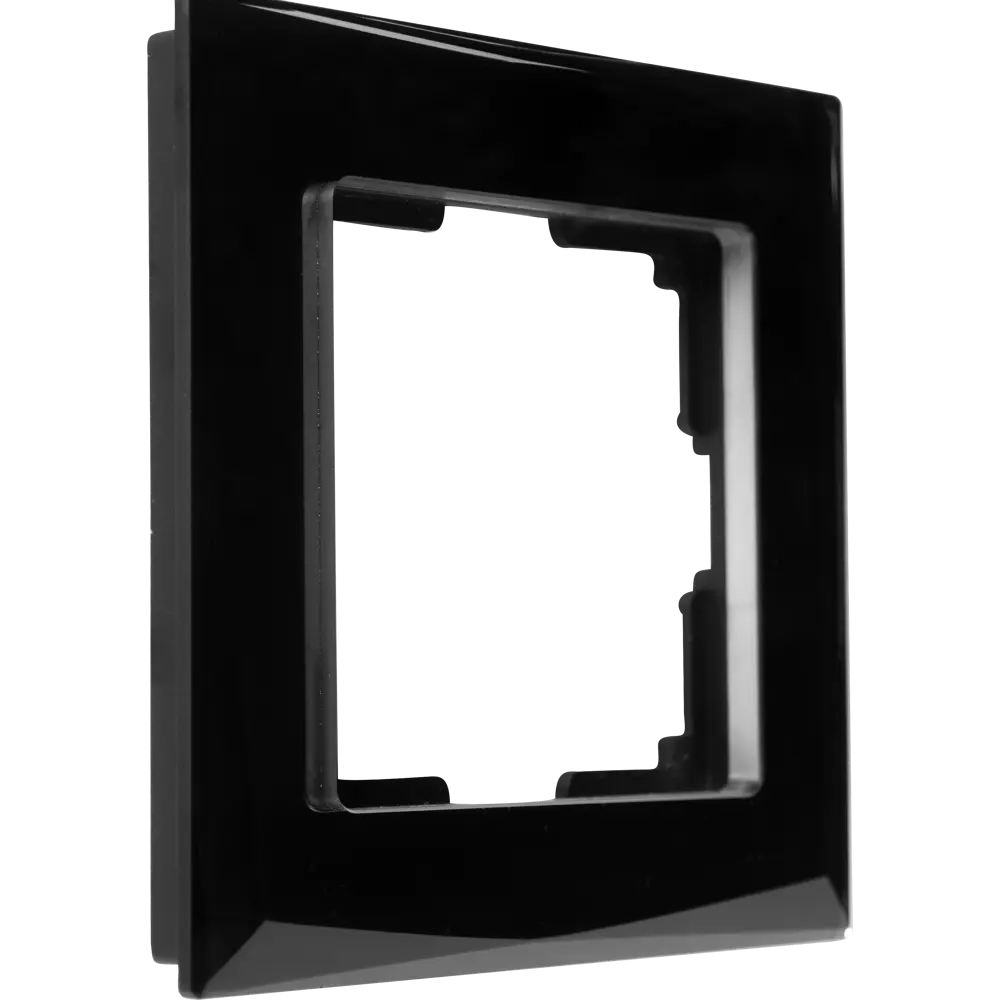 Рамка для розеток и выключателей Werkel Diamant 1 пост, цвет чёрный STLM-2210759 - Вид №2