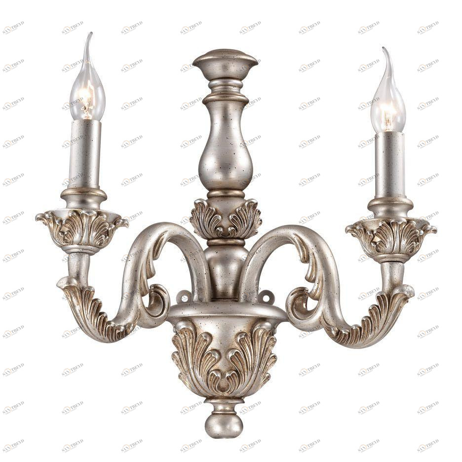 Бра Ideal Lux Giglio AP2 Argento IDEAL LUX СВЕЧА 077686 Серебро 