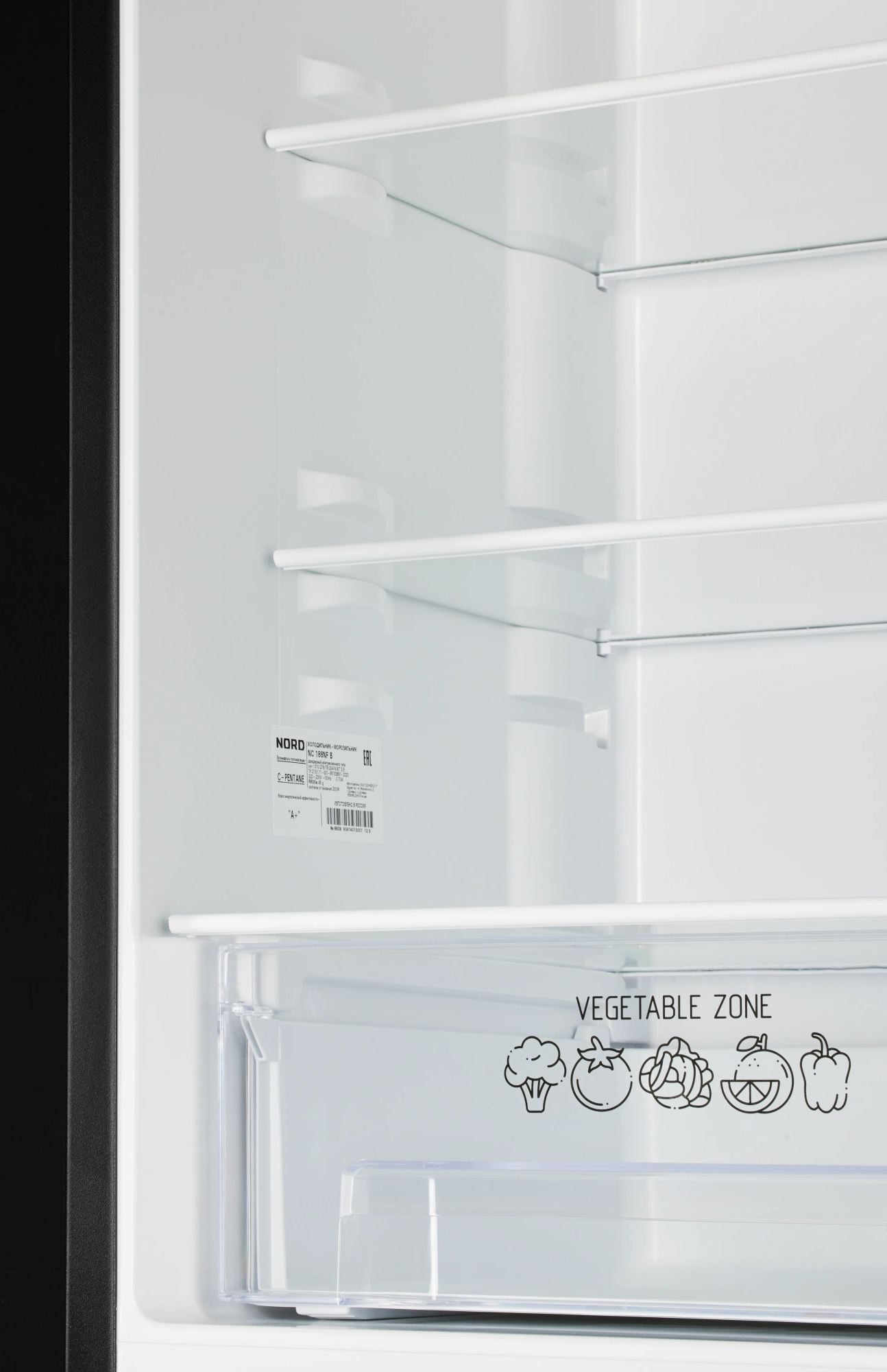 9291901 Холодильник с морозильником   NORD NRB 161NF B черный STDN-0036536 - Вид №3