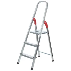 Стремянка алюминиевая Hailo 3 ступени 8923-901, максимальная нагрузка 150 кг