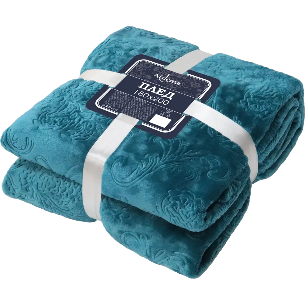 Плед «Lite Wisp» 180x200 см фланель цвет бирюзовый Santreyd STLM-2149899