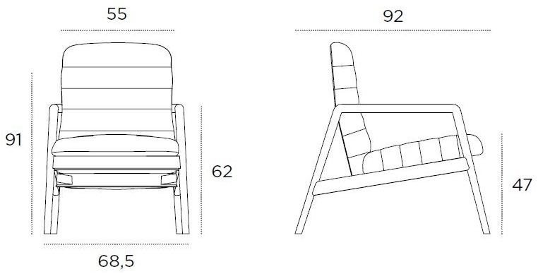 Casamania & Horm Кресло из ткани или кожи с подлокотниками sun-id-1406366 - Вид №6