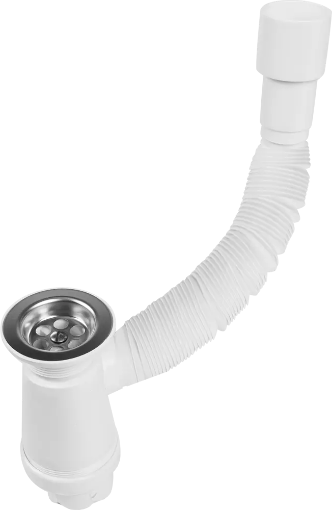 Сифон Orio для кухонной мойки с гофрированной трубой 82678039