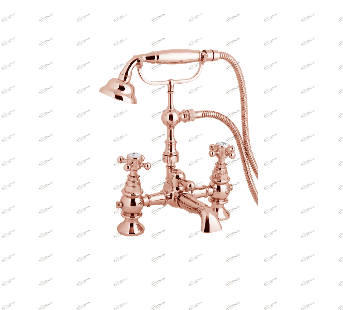Gentry Home Центр смесителя для раковины до центра два отверстия под смеситель мм Antique Розовое золото GH100782