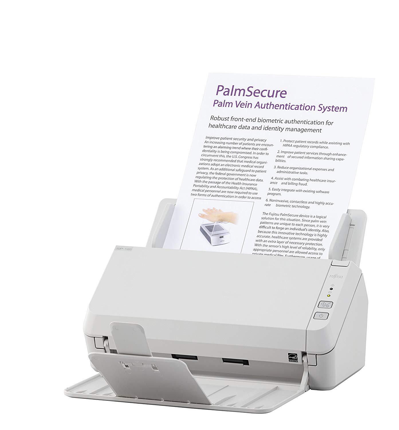 PA03708-B001 Sp-1120, document scanner, a4, duplex, 20 ppm, adf 50, usb 2.0 Fujitsu  - Вид №3
