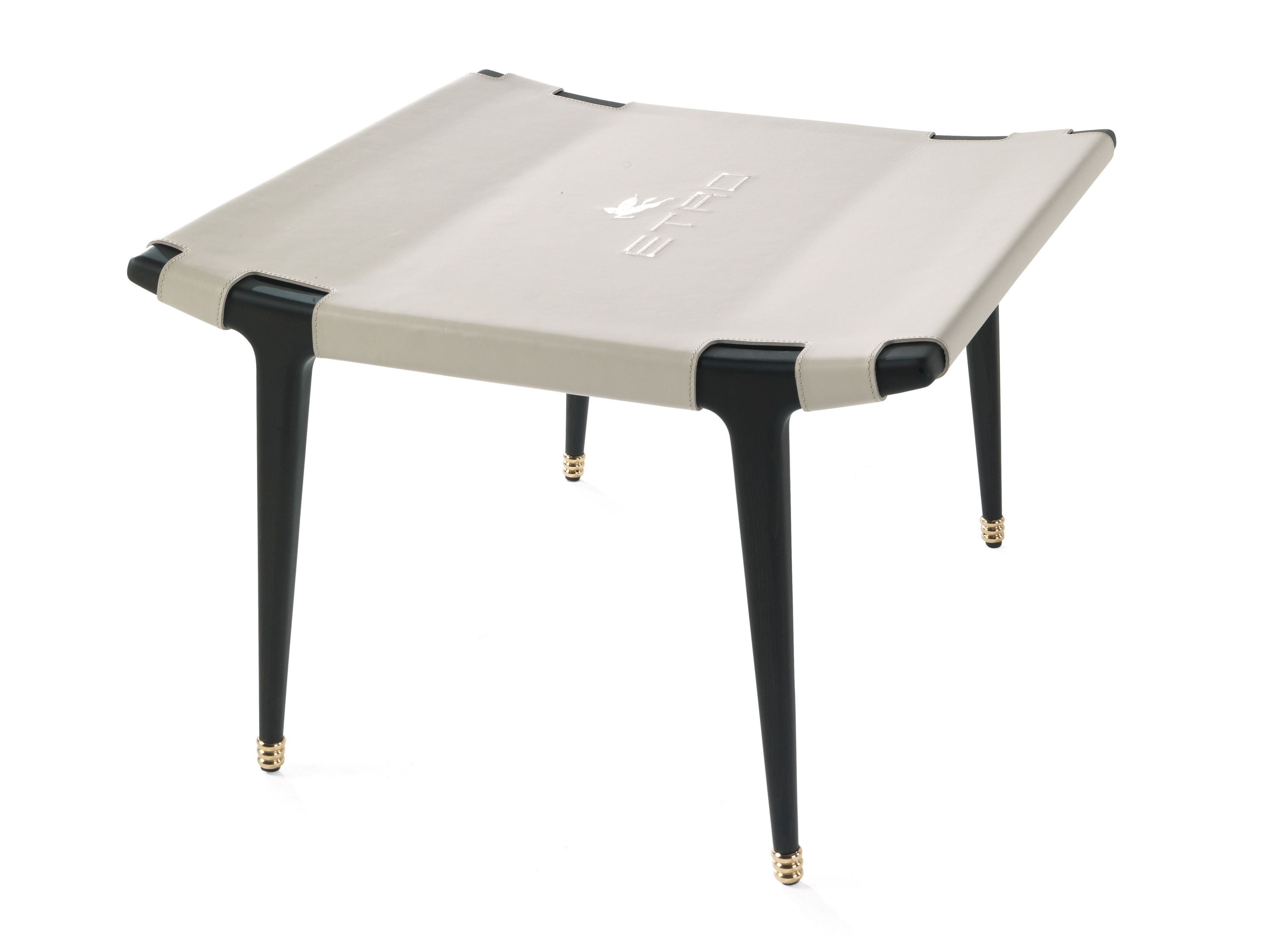 Квадратный стол из дерева и кожи ETRO Home Interiors Dinka ARCH-00104381 - Вид №1