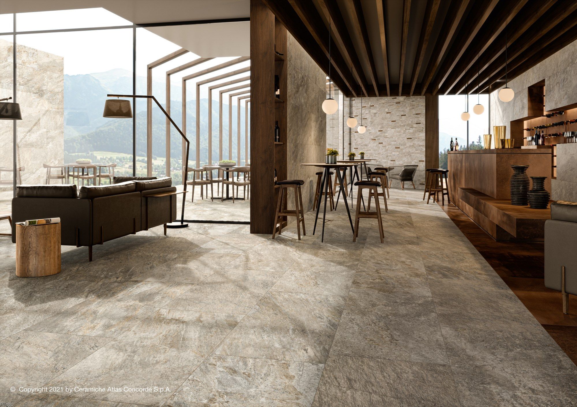 Пол / облицовка керамогранита с эффектом камня Atlas Concorde Norde ARCH-00026085 - Вид №18