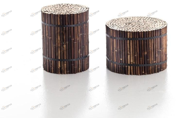 Gervasoni Низкий бамбуковый табурет Black sun-id-1480046