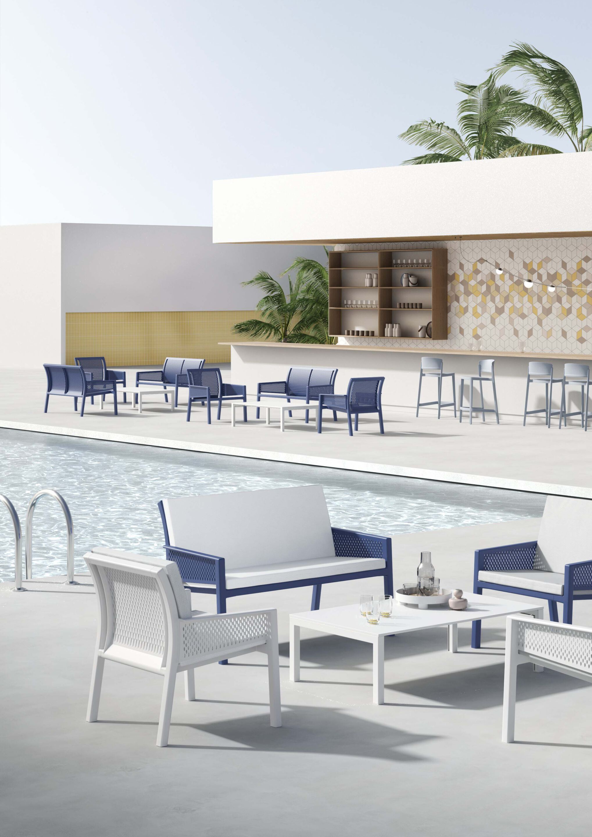 Низкий квадратный / прямоугольный журнальный столик в Compactop® GABER Claro / Step ARCH-00131431 - Вид №1