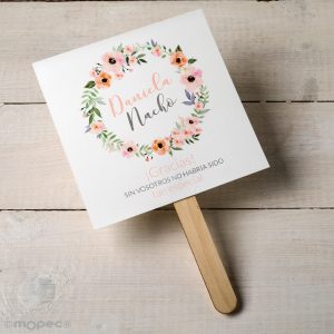 WX454.1 Пай пай Бумажный веер, «цветочная корона», 100 единиц. Dekoraniaevents Bodas