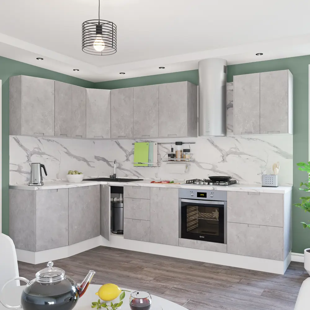 Фасад для кухонного шкафа Берлин 32.9x76.5 см Delinia ID МДФ цвет серый STLM-2097565 - Вид №14