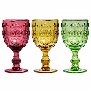 Комплект фужеров «Ваше Высочество», версия 2 BYOBJECT CRYSTAL 030042 Желтый;зеленый;розовый