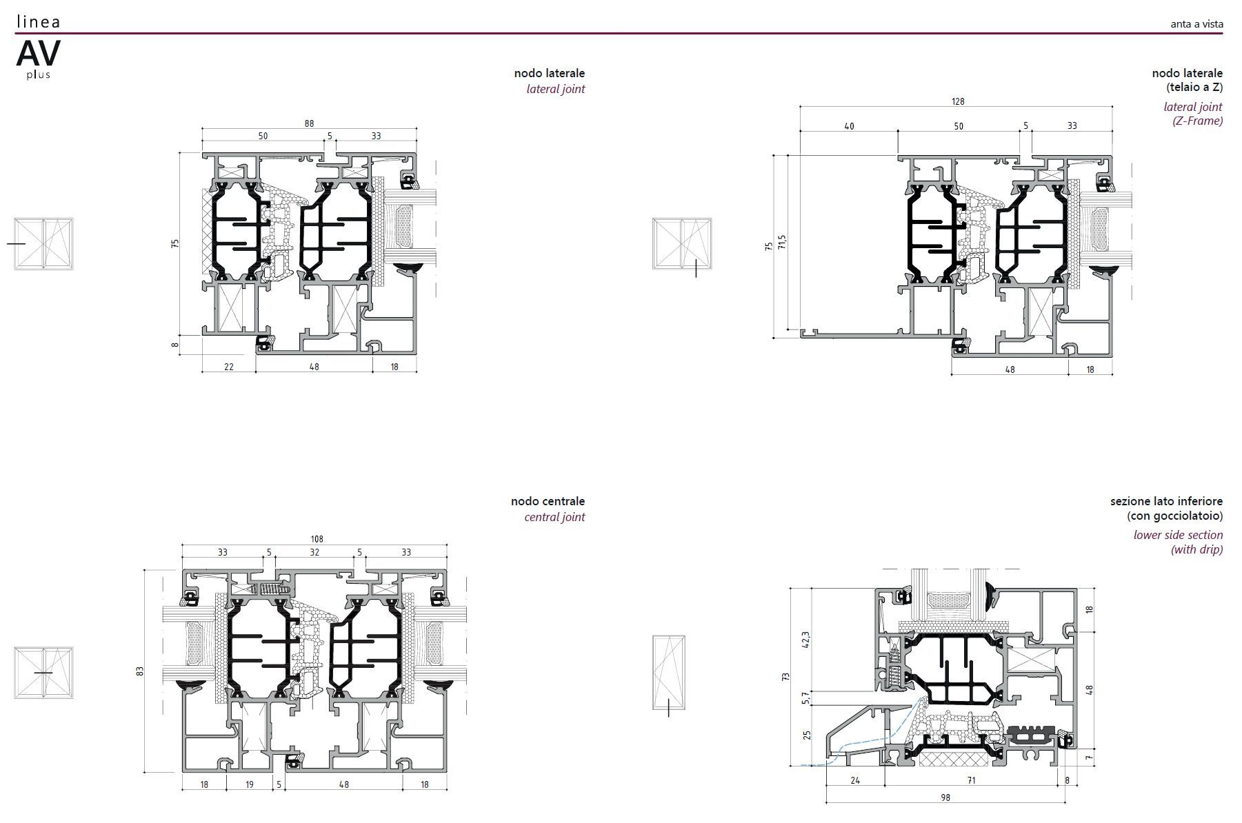 Алюминиевая дверь-окно с термической резкой NURITH синтез ARCH-00016278 - Вид №2
